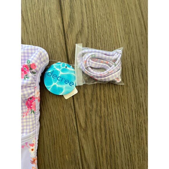 NWT Decree Womens Cottagecore Lavender Floral One-Piece Swimsuit - Picture 5 of 7